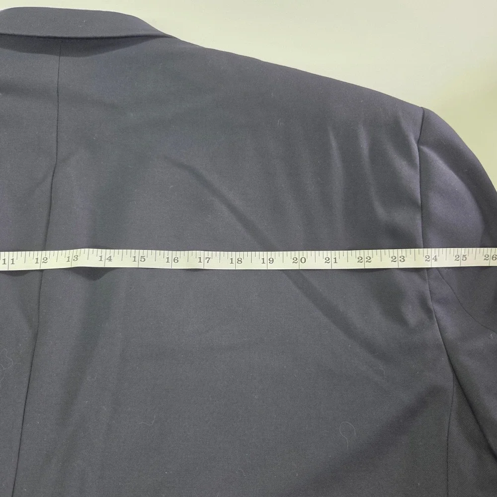GS Perfect Fit Blazer Men 58L Navy Blue Two Button Gold Crest Buttons Sport Coat